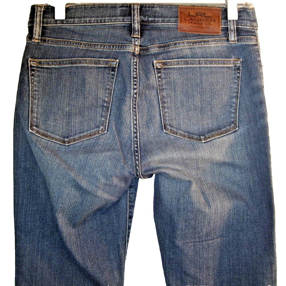 Womens Lauren Ralph Lauren Blue Cotton Spandex Boot Cut Jeans sz 4 (29x29)